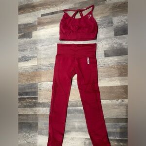 Gymshark Maroon workout set